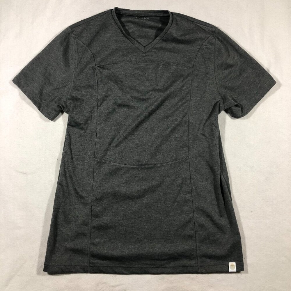 Charcoal Gray V-Neck men’s Top for baby carrying